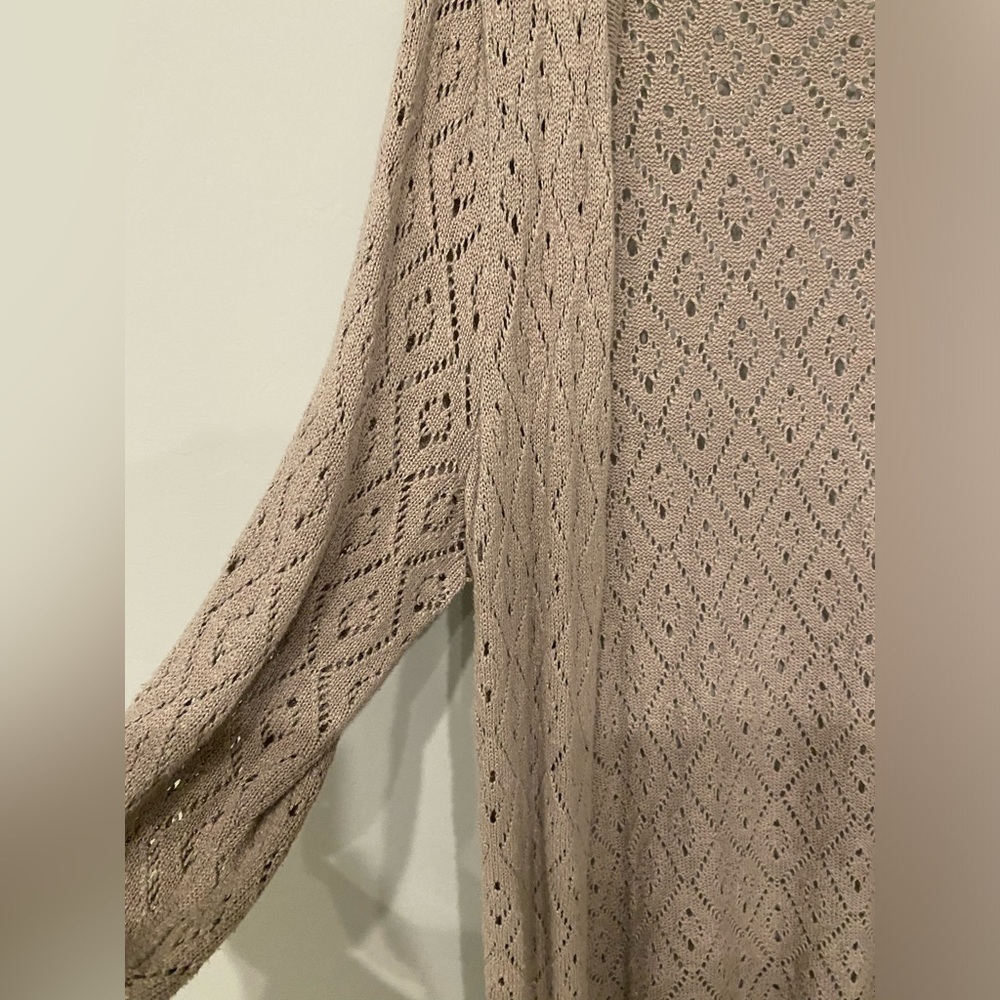 Torrid - Taupe Pointelle Button Front Boyfriend C… - image 6